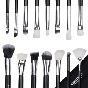 Set 15 pensule machiaj Fabulous Youth, Black Silver + Borseta Cadou