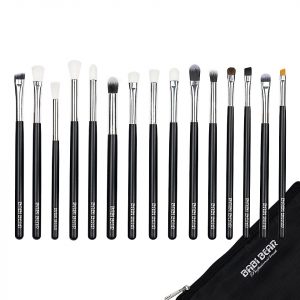 Set 15 pensule machiaj Precise Makeup, Black + Borseta Cadou